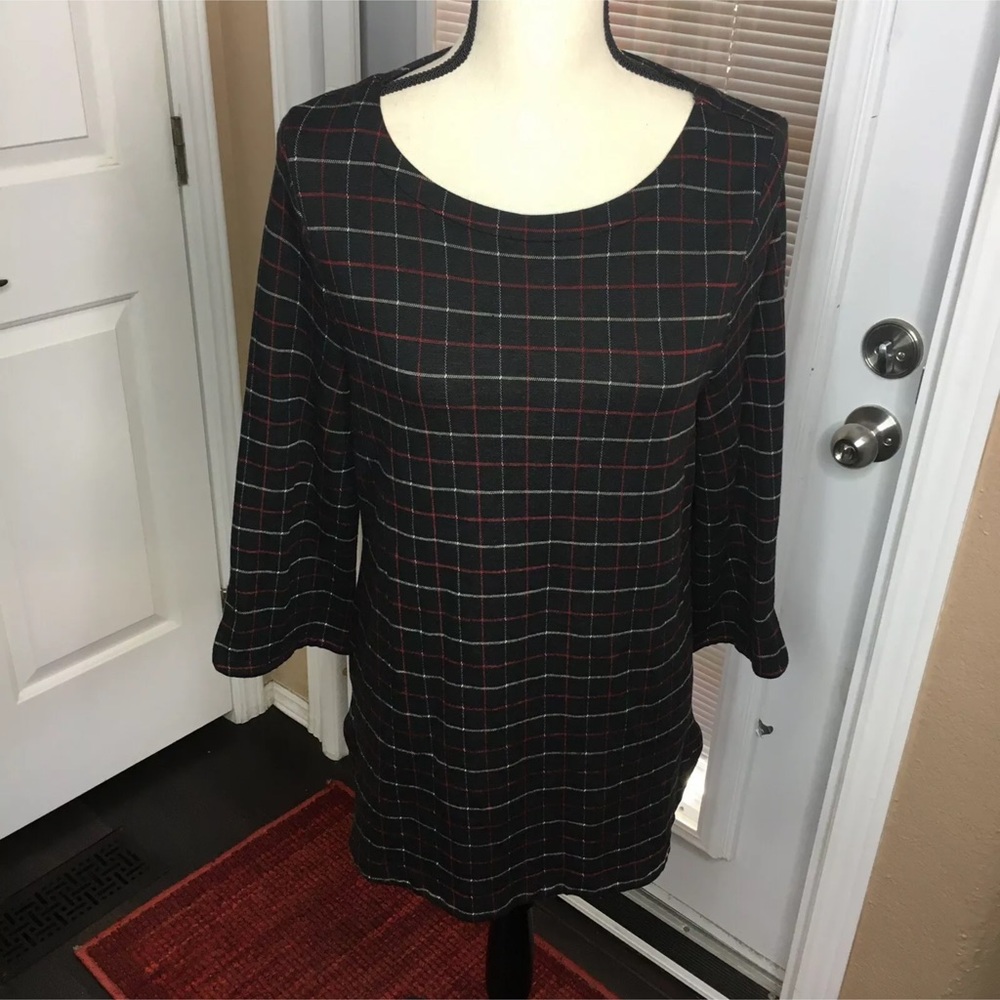 π«β SOLD J Jill Ponte Tunic Top Ponte Knit Red - Picture 1 of 6